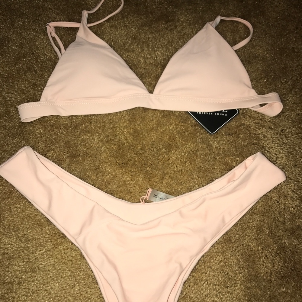 Pink bikini swimsuit